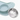 Light blue ceramic pet bowl and stainless steel water bowl on a white background