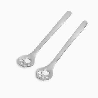 Paw Print Baking Spoons From Stainless Steel For Cat Lovers