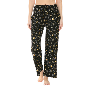 Cat Themed Clothing, Paw Print Pajamas For Women