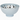 Light blue dessert bowl featuring cat face design along the brim