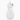 A glossy white ceramic cat figurine wearing black wire-frame glasses, set against a seamless white background.