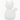 A glossy white ceramic cat-shaped container or holder, shown from the back against a plain white background.