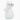 A white ceramic cat figurine wearing wire-frame black glasses, photographed against a seamless white background.