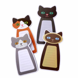 Cat Notepads For Cat Lovers, Novelty Cat Gifts, Cat Themed Notepads In 4 Designs