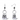 Cat-shaped earrings with silver rings on a white background