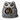 Sleepy Owl Cat Cave: Grey and white wool blend cat bed shaped like an owl.