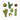 Set of felt cactus and flower decorations on a white background