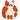 A felt cat-shaped accessory, likely a coaster or small mat, featuring a white body with orange patches, black embroidered facial details, and pink inner ears, shown against a plain white background.
