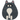 A dark gray felt cat-shaped mat with a white belly patch, pink inner ears, and black embroidered facial features, shown on a plain white background.