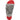 Gray sock with red top and bottom, featuring humorous text on a white background
