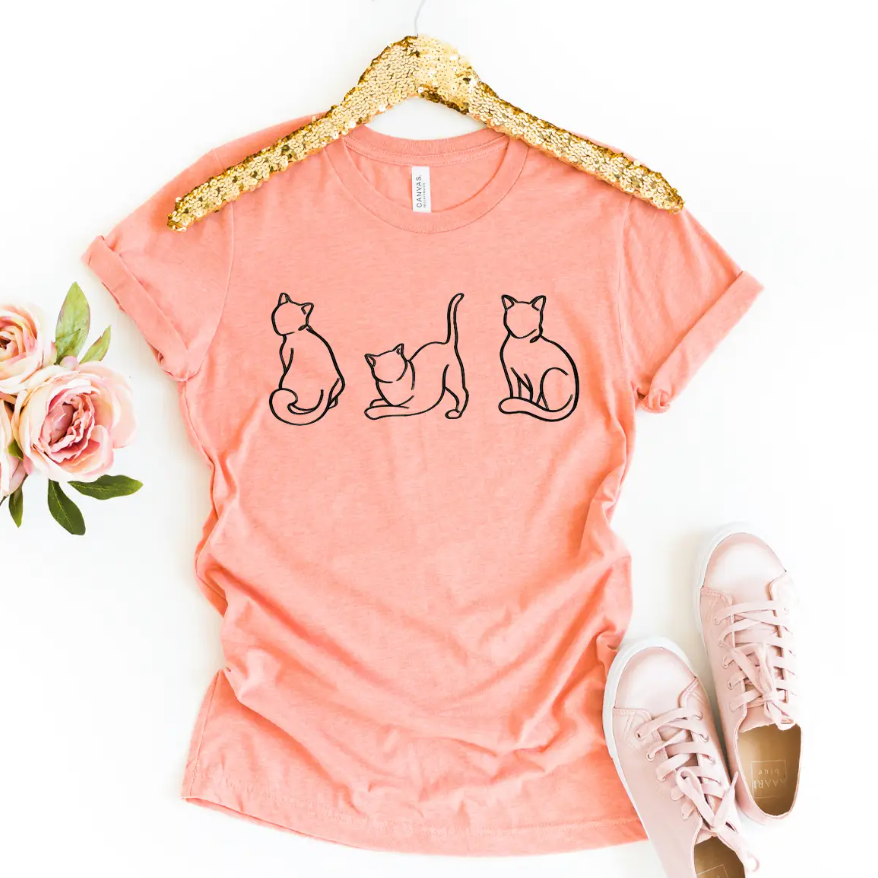 Shirts For Cat Lovers, Trio Cats T-Shirt