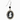 A single dangling earring with an ornate silver-tone filigree oval frame, a black faceted bead, and a white cat silhouette cameo on a black background, shown on a plain light background.