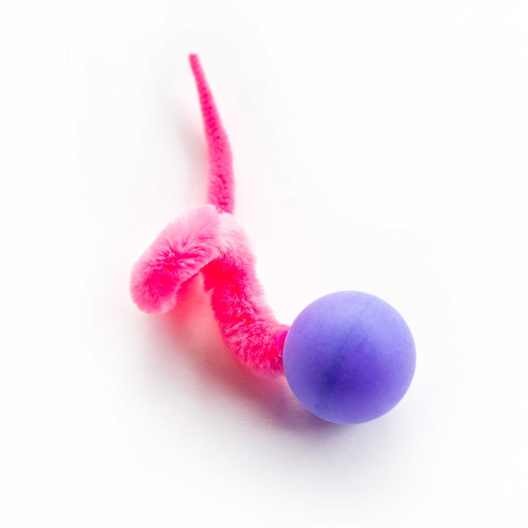 Ping Pong Balls for Cats, Blue Cat Ball Toy With a Long Wiggly Tail