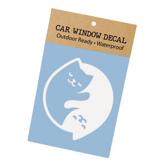 Things For Cat Lovers, Yin And Yang Cat Car Decal