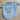 Light blue oven mitt with embroidered smiling orange cat face and the words "You Had Me at Meow", featuring a blue plaid palm side.