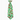 Green neck tie for pets with Santa hat print.