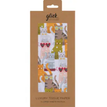 Tom Cats Tissue Paper featuring colorful, funny cat print design