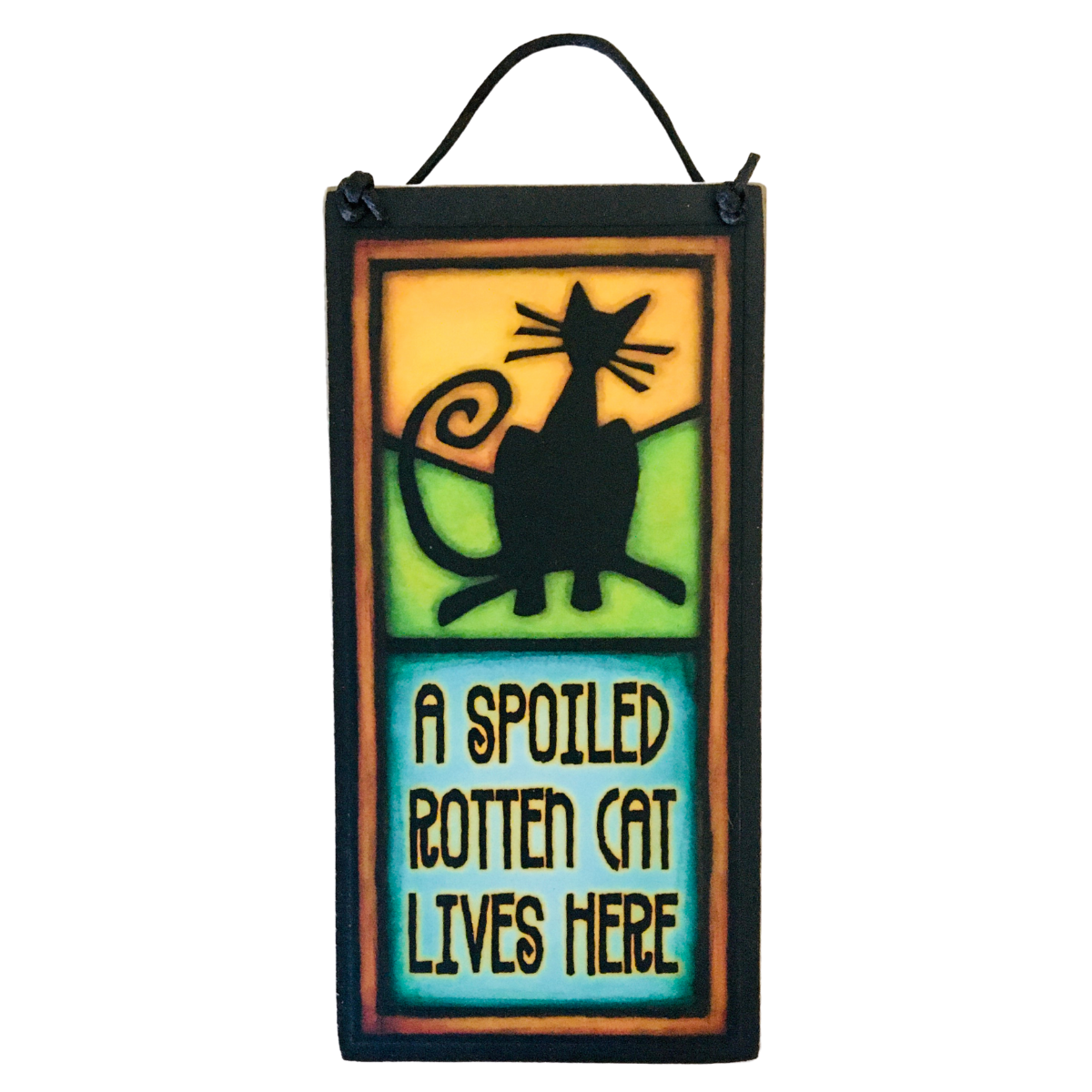 Spoiled Cat Wall Art, Funny Cat Wall Art, A Spoiled Rotten Cat Lives Here Wall Art