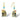 Cat Themed Gifts for Women, Cat Earrings Gold Plated With Blue Enamel Color