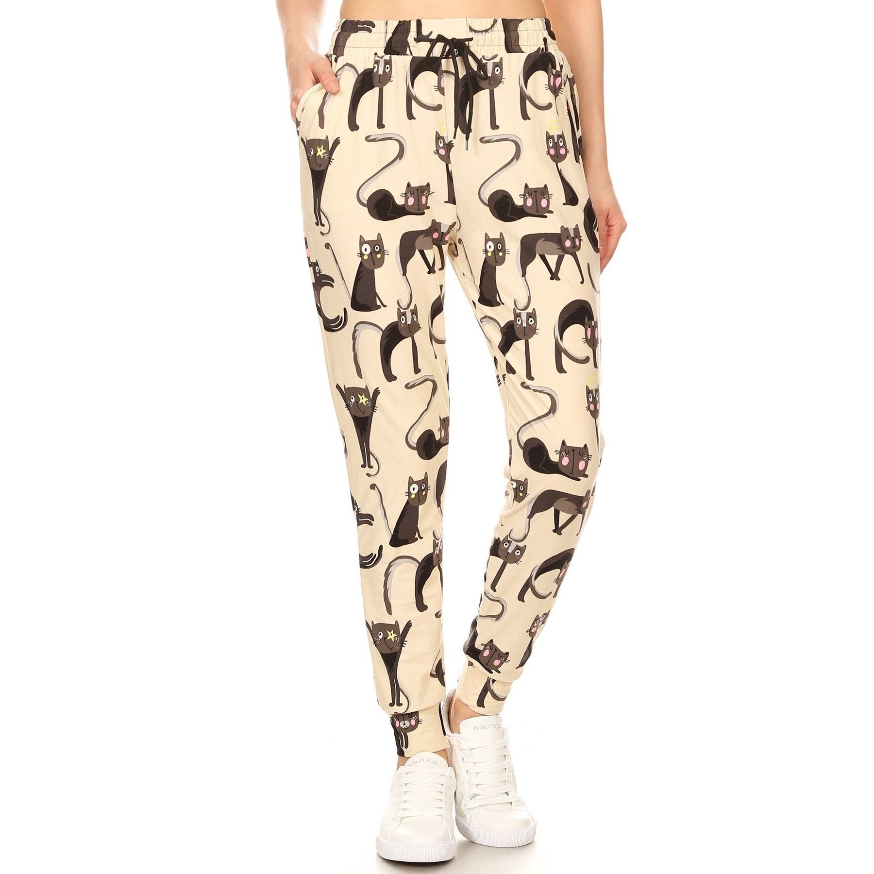 Cat Pajamas with Black Cats On Them for Women
