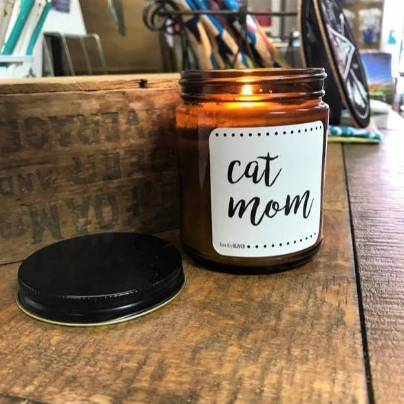Cat Mom Gifts, Cat Mom Candle with Twilight Breeze Scent