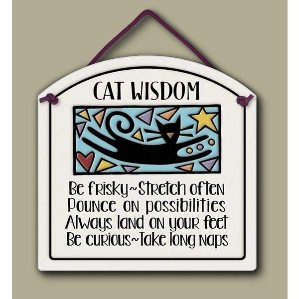 Unique Gifts for Cat Owners, Funny Cat Wall Art With Cat Wisdom Quotes