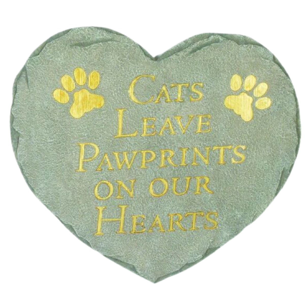 pet memorial garden stone for the family cat, cats leave pawprints on our hearts cat stepping stone