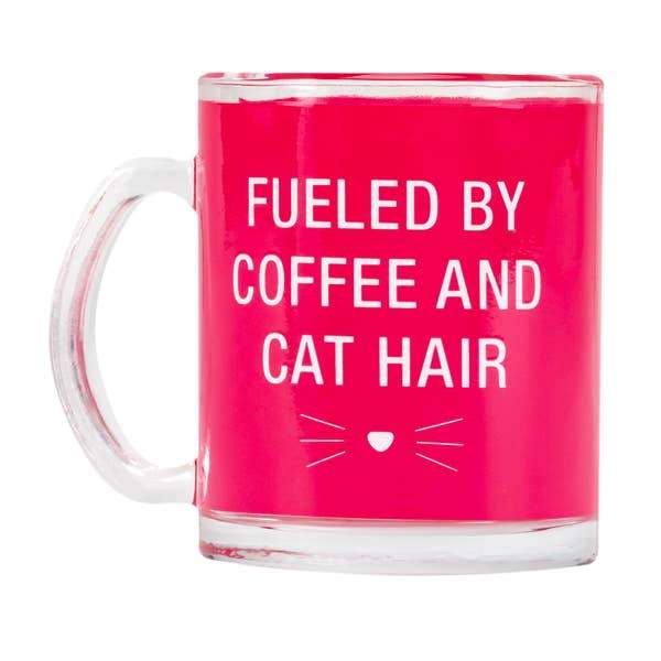 Cute Cat Coffee Mugs, Cat Themed Mugs, Fueled By Coffee And Cat Hair Mug