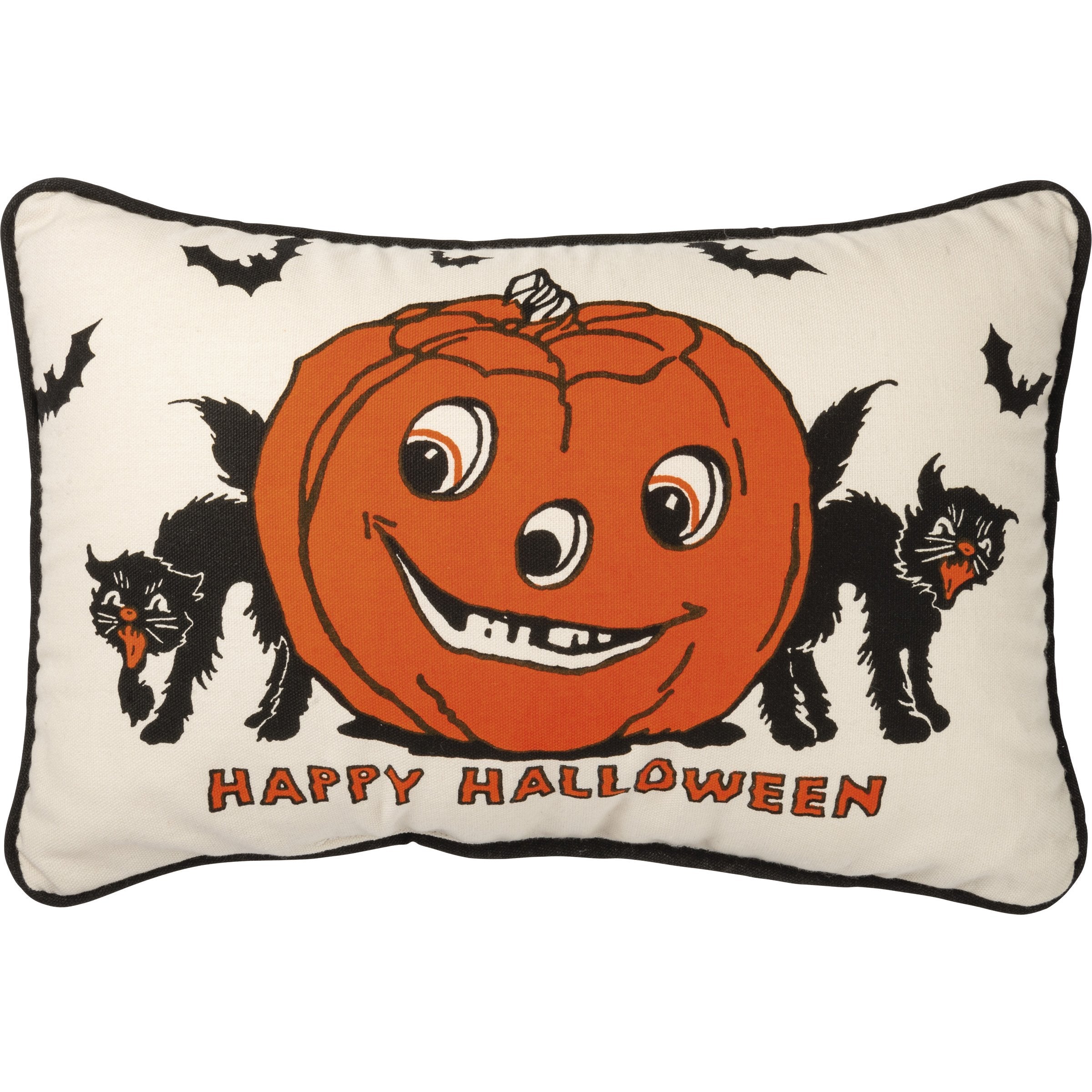 Black Cat Halloween Pillow, Halloween Cat Decor