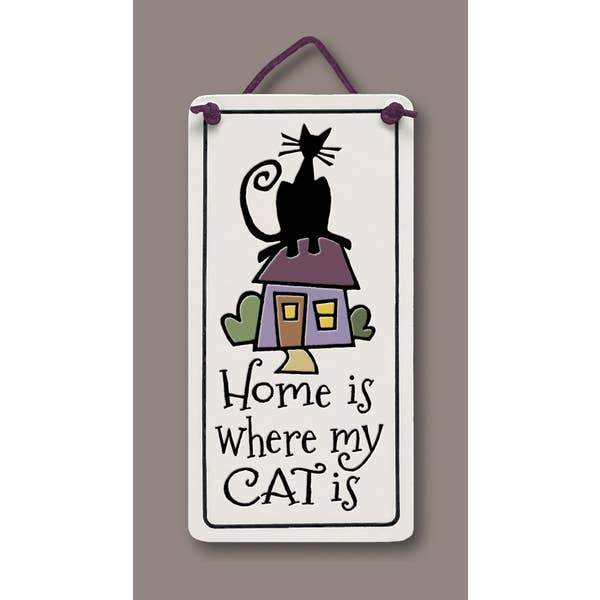 Cat Themed Home Decor, Home Is Where My Cat Is Wall Decor