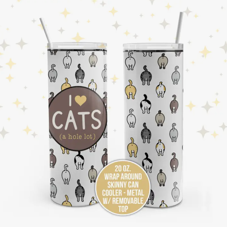 I Love Cats A Hole Lot Cat stainless Steel Tumbler