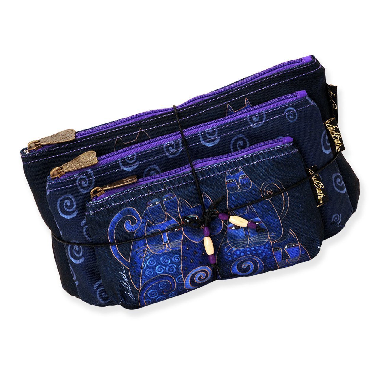 Cat Themed Accessories, Indigo Cats Makeup Bags Sold In A Set Of 3