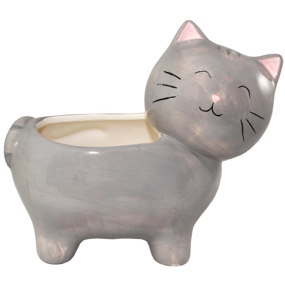Ceramic Cat Planter, Cat Flower Pot
