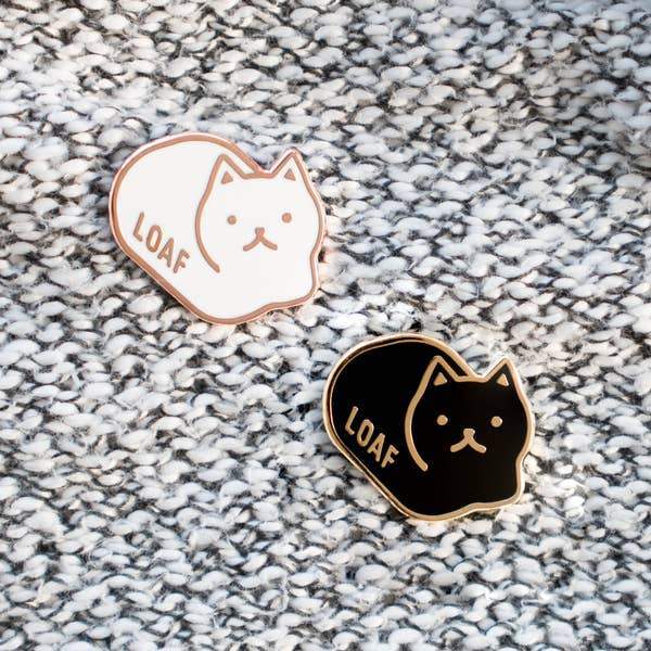 Funny Gifts for Cat People, Loaf Cat Pin