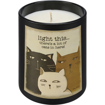 Gifts For Cat Lovers, Cat Themed Home decor, Light This...There's A Lot Of Cats In Here Cat Candle