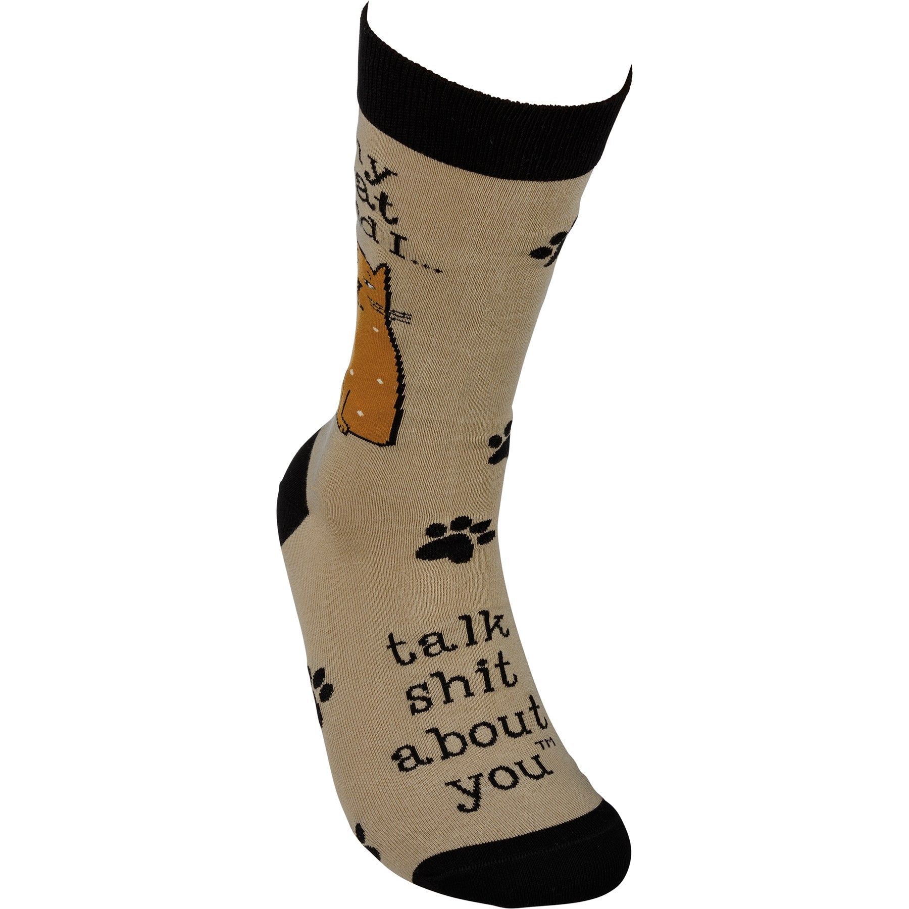 Cat Lover Socks Featuring The Words My Cat And I Talk S**t About You