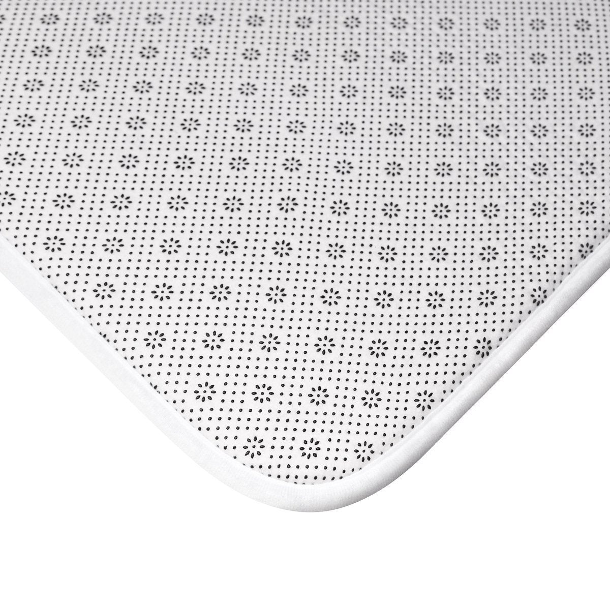 The anti slip back of an abstract cat bath mat perfect for cat lovers!