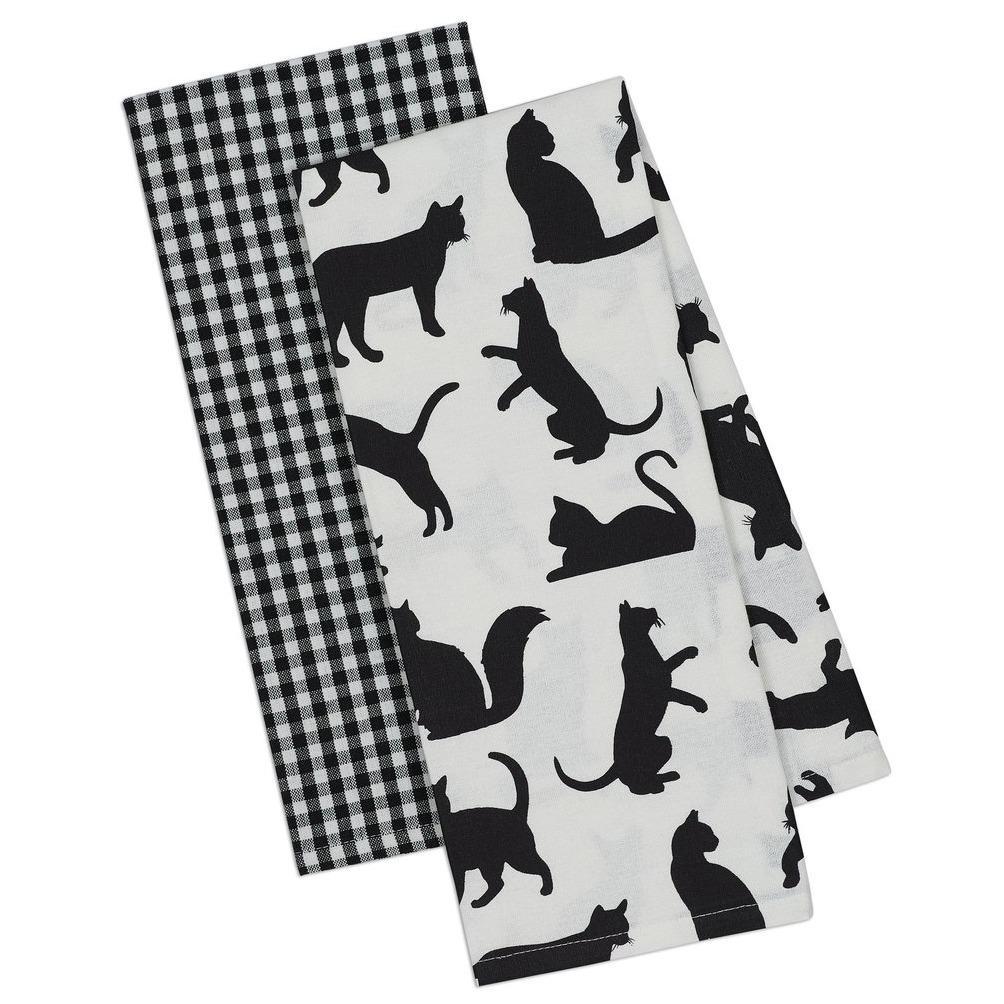 Black Cat Kitchen Towels Sold In A Set of 2