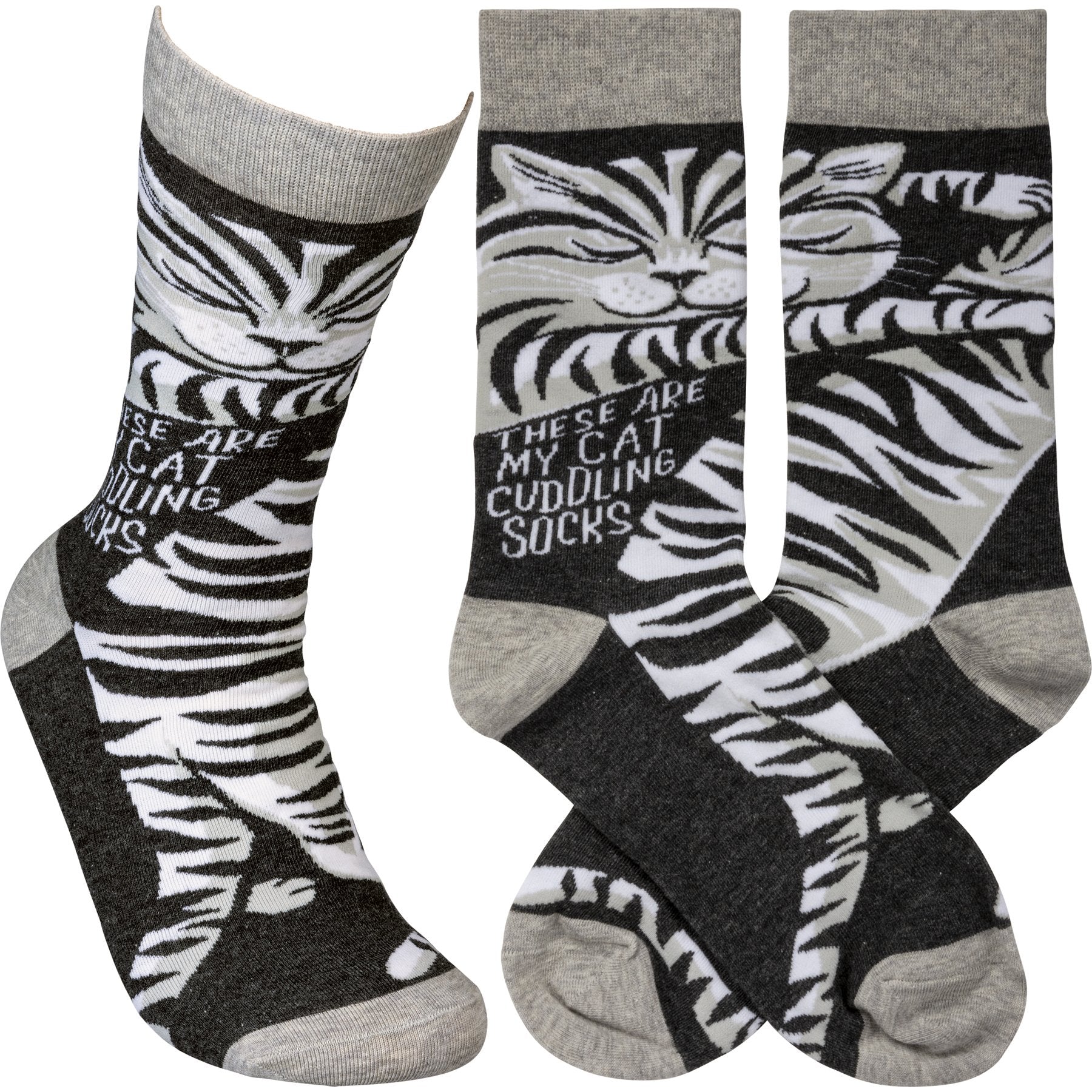 Cat Cuddling Socks – Purrs and Whiskers