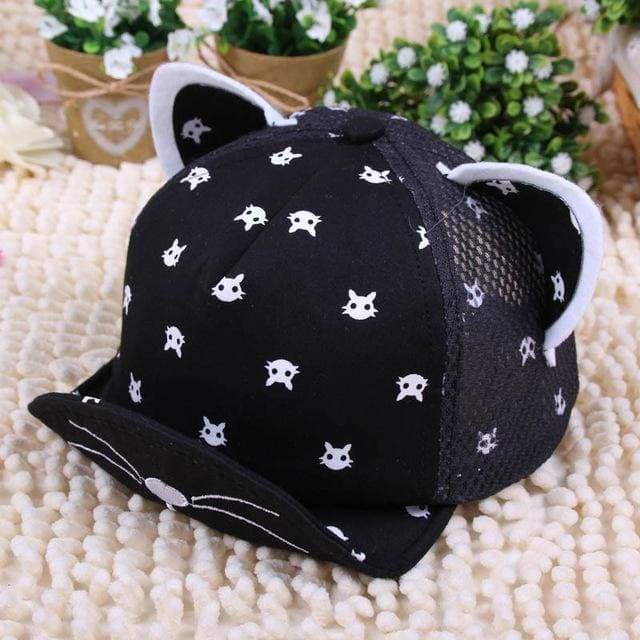 Clothes with Cats on Them, Cat Ears Cartoon Baseball Hat