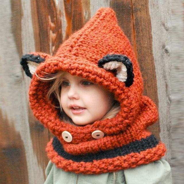 Hats with Ears for Kids, Cat Ears Beanie and Scarf Set