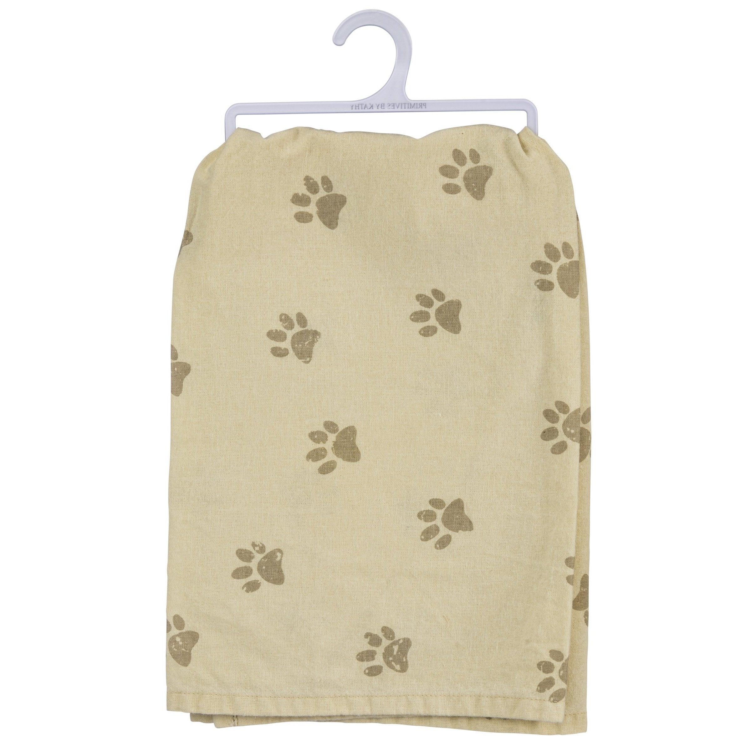 Cat Tea Towels With Paw Print