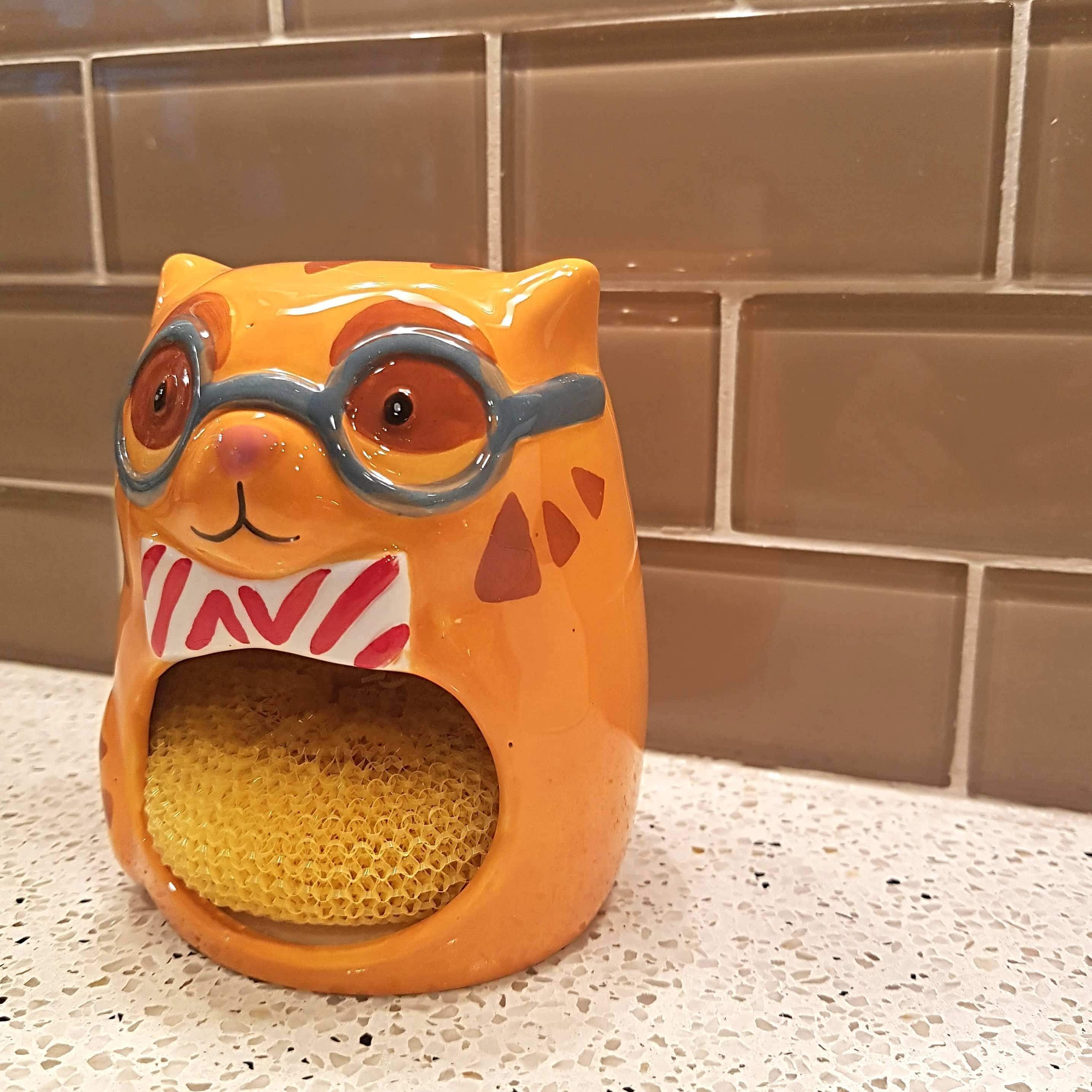 Quirky Gifts for Cat Lovers, Cat Shaped Sponge Holder
