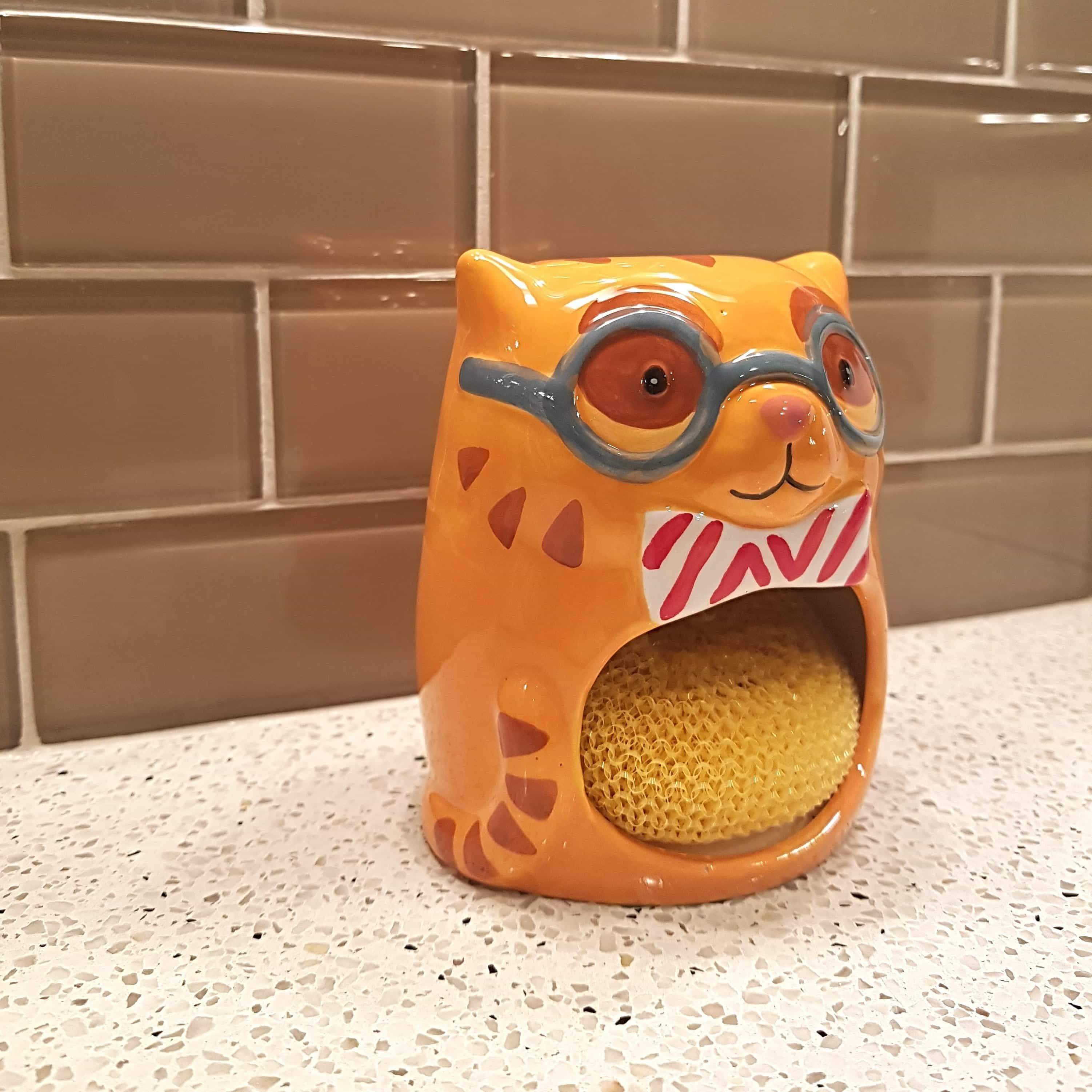 Funny Cat Gifts for Cat Lovers, Cat Shaped Sponge Holder