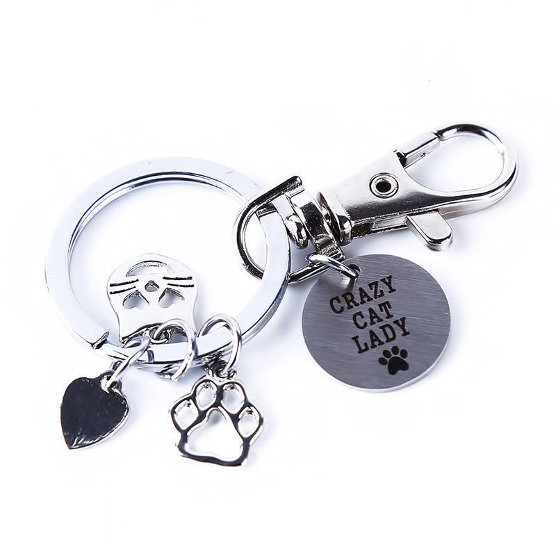 Stainless Steel Cat Key Chain for Cat Lovers