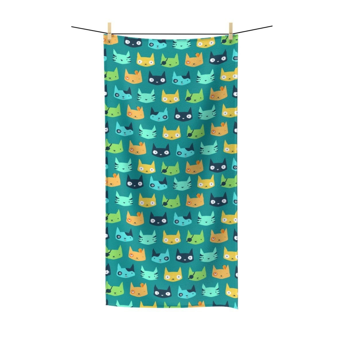 towel with cats on it, Happy Cat Towel