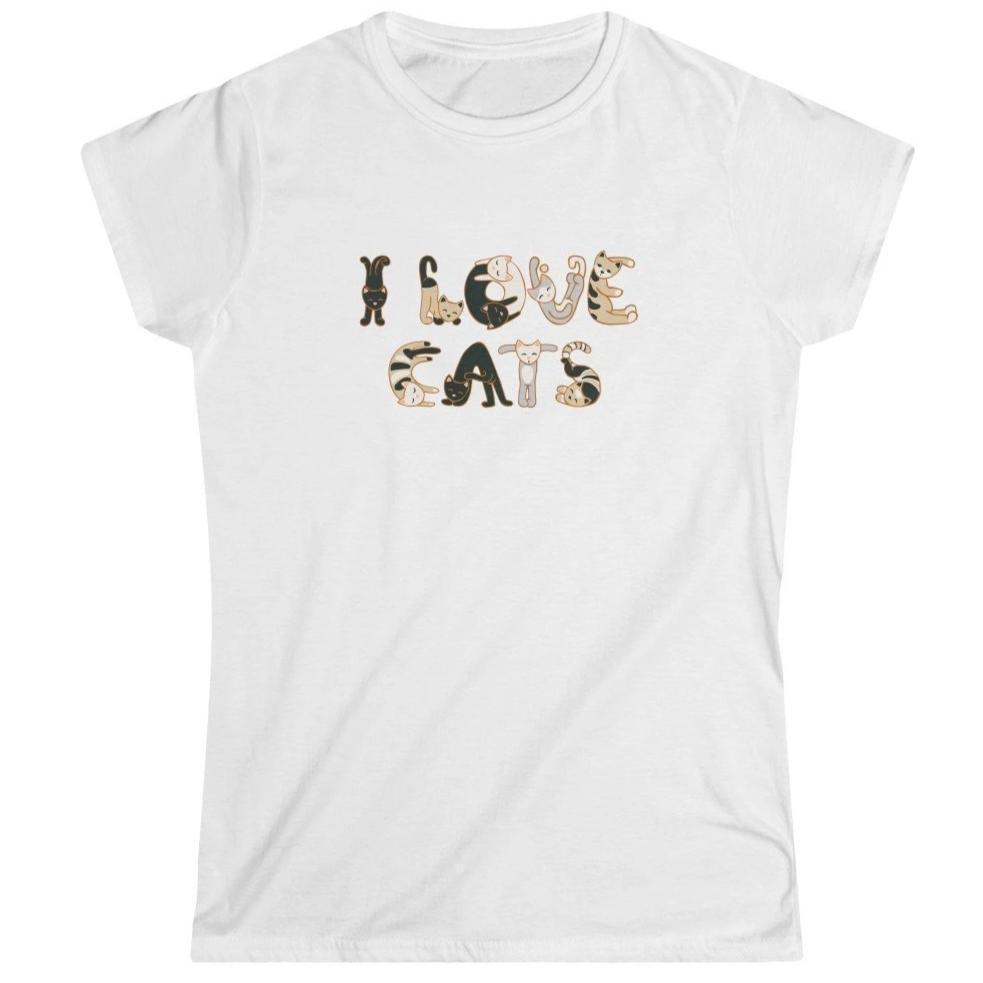 Cat Themed Accessories, I Love Cats T-Shirt for Women Who Love Cats