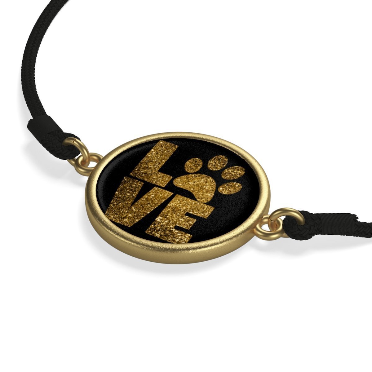 Cheap Gifts for Cat Lovers, Paw Print Bracelet Featuring the Text Love and a Paw Print on a Gold Plated Charm