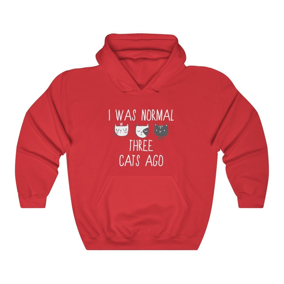 Funny Cat Sweatshirts for Cat Lovers, I Was Normal Three Cats Ago Cat Sweater for Women