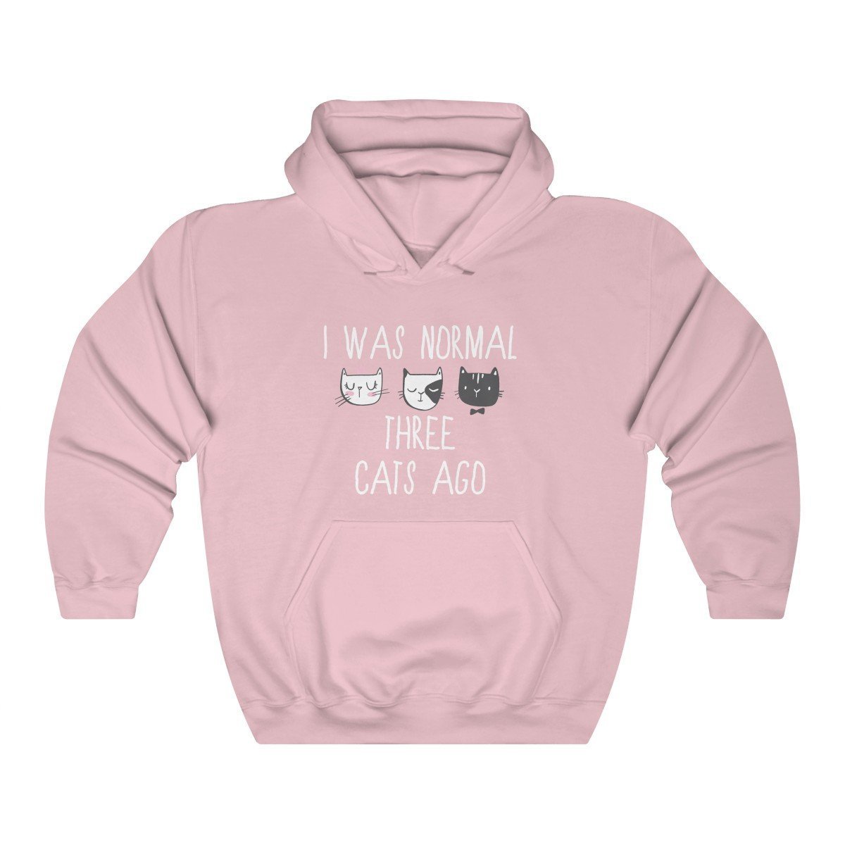 Funny Cat Sweaters, Cat Sweatshirt for Women with the Text I Was Normal Three Cats Ago Printed On the Front